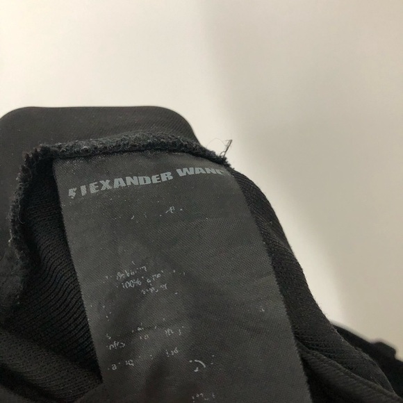 Alexander Wang 6 wide leg Cropped Pant in Black adjustable waist silver 0706 - Picture 6 of 11